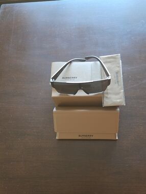 Burberry Black Shield Sunglasses with Tan Case